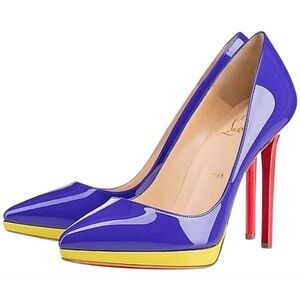 Christian Louboutin Pigalle Plato 120 Patent Calf Color block Size 36 / 6 $995
